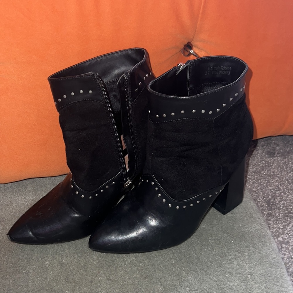 Lost Ink Western Black Booties